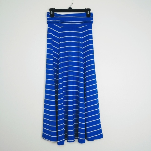 GAP Dresses & Skirts - GAP Maxi Skirt Pull-On Striped Blue Gray XS #KK17